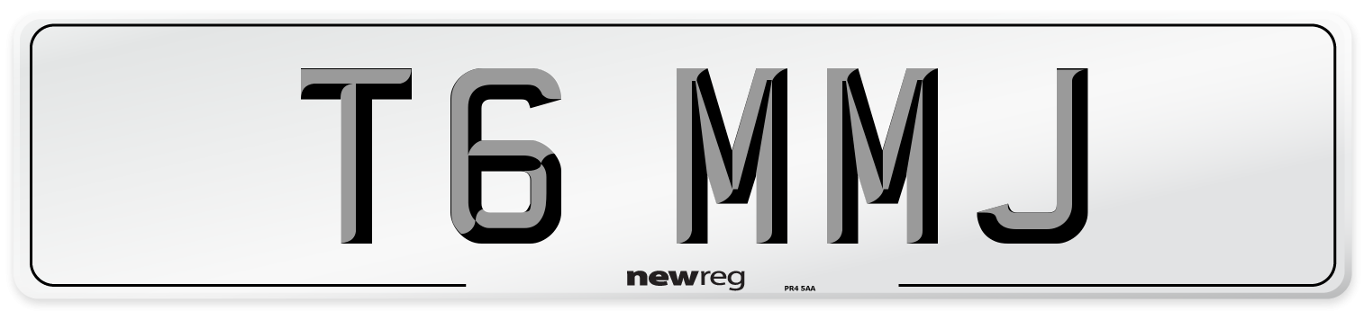 T6 MMJ Number Plate from New Reg